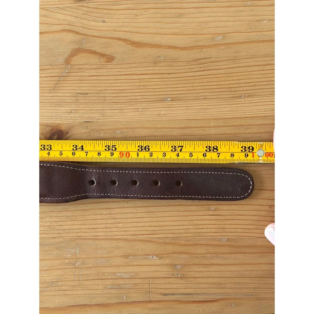 Preston Made in New England Mens Nautical Signal Flag Belt Navy Leather Trim 36